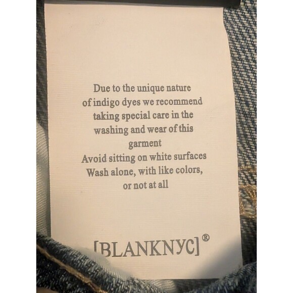 Blank NYC Women's Distressed Denim Shorts Size 25 The Barrow Stripes NEW W/ TAGS - Picture 6 of 15